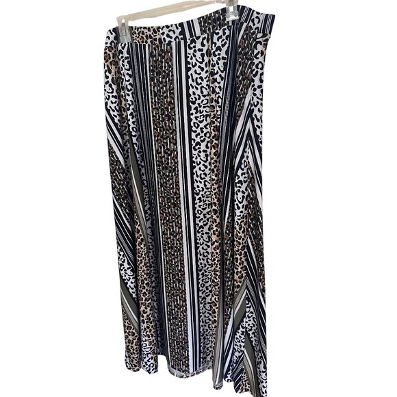 Cato animal print brown black and white maxi skirt size XL - Picture 6 of 6